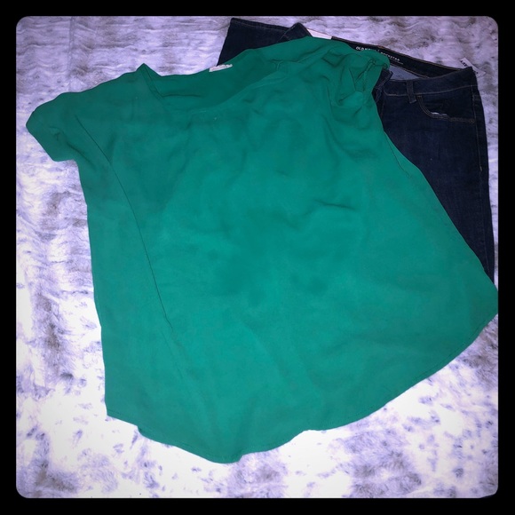 Pleione Tops - Green Chiffon Top 🎀 3 for $15